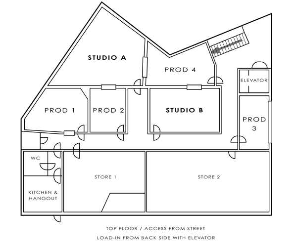 Stockholm Studios And Rehearsal Top Floor Overview